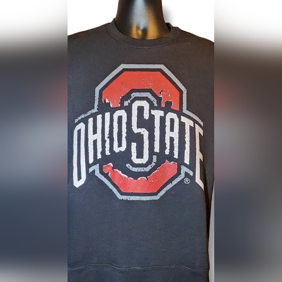 Ohio State University Buckeyes Black Long Sleeve Shirt Logo Men Medium - Picture 2 of 4